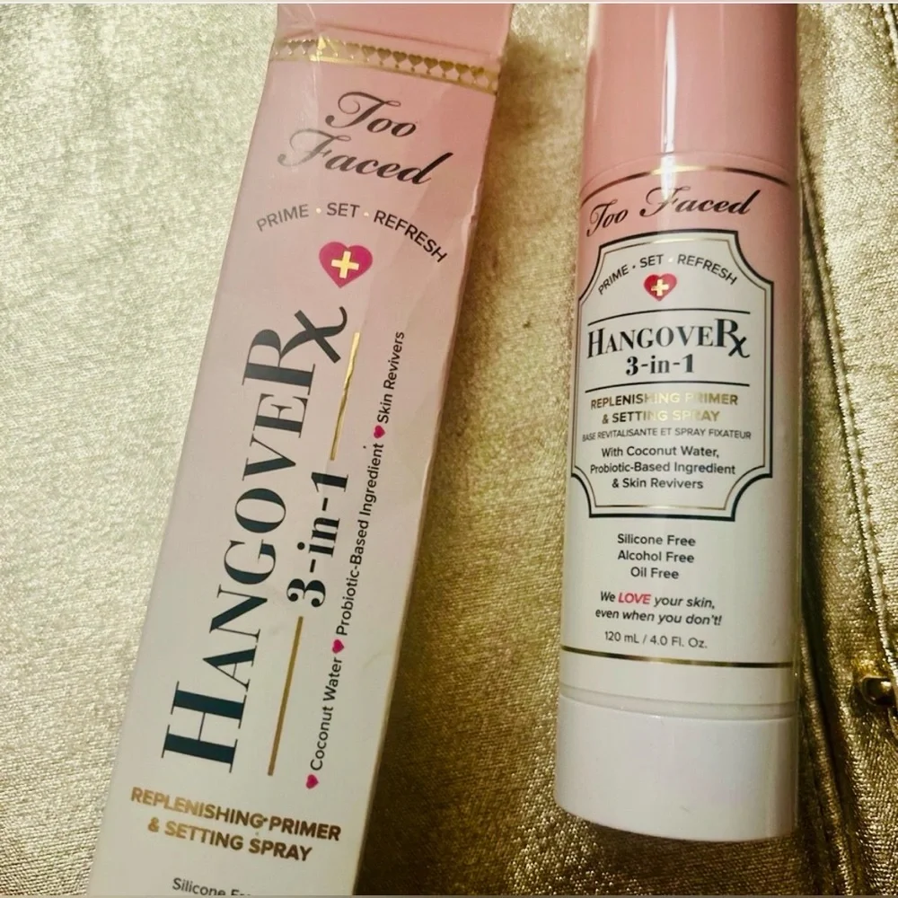 LARGE SIZE TOO FACED Hangover Rx 3-in-1 Prime, Set Refresh, BNIB, 4.0 Oz. WHDW3